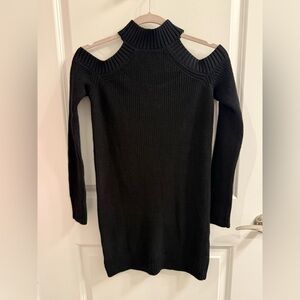 Abercrombie & Fitch Black Cold Shoulder Sweater